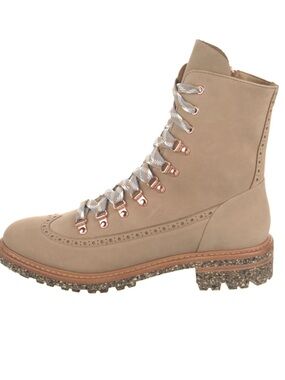 NEW Office of Angela Scott Bernard Combat Boot 37 Tan Nubuck
Copper Hardware